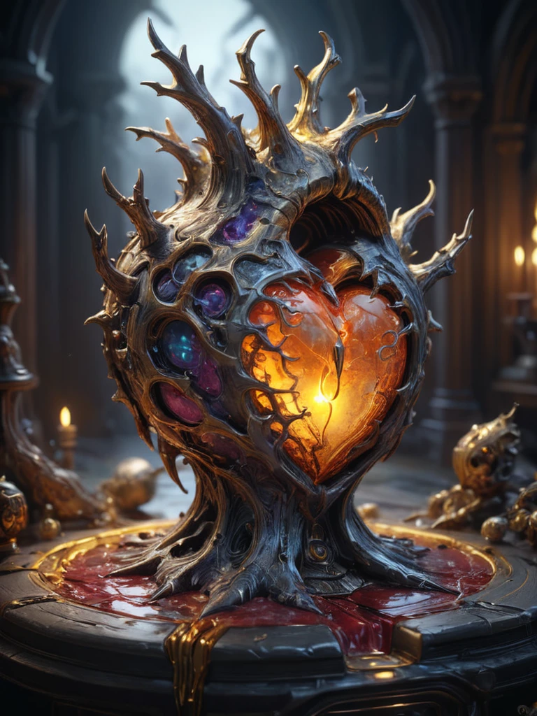 an intricately detailed award winning painting demonstrating astonishing style and technique and rendering a creative and new subject matter in amazing detail,dramatic,trending,exciting,"The Tell-tale Heart",, glow effects, godrays, Hand drawn, render, 8k, octane render, cinema 4d, blender, dark, atmospheric 4k ultra detailed, cinematic, Sharp focus, big depth of field, Masterpiece, colors, 3d octane render, 4k, concept art, trending on artstation, hyperrealistic, Vivid colors, extremely detailed CG unity 8k wallpaper, trending on CGSociety, Intricate, High Detail, dramatic