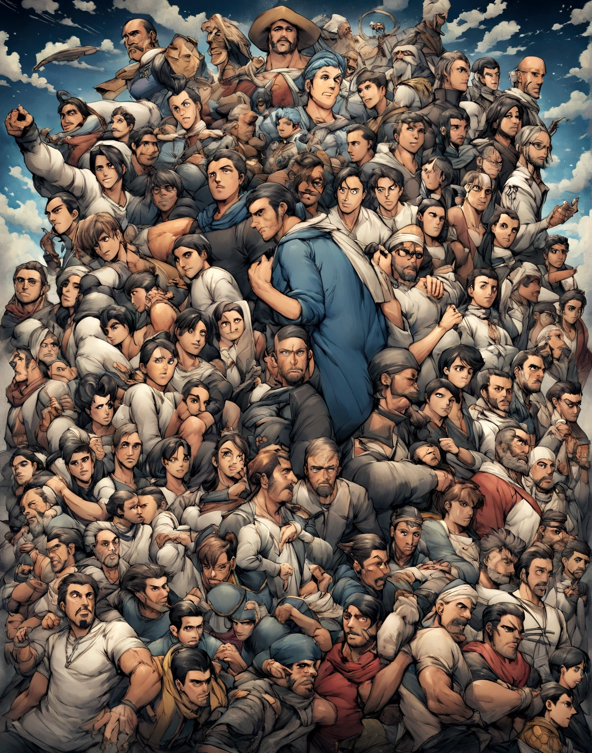 Man in a white shirt standing in front of a blue wall, david rios ferreira, edu souza, Mohammed Chahin, icaro carvalho, Miguel Iglesias, por Luis Miranda, caio santos, imagem de perfil, Ahmed Merheb, Amr Elshamy, gui guimaraes, powder Nándor Katona, by Felipe Seade