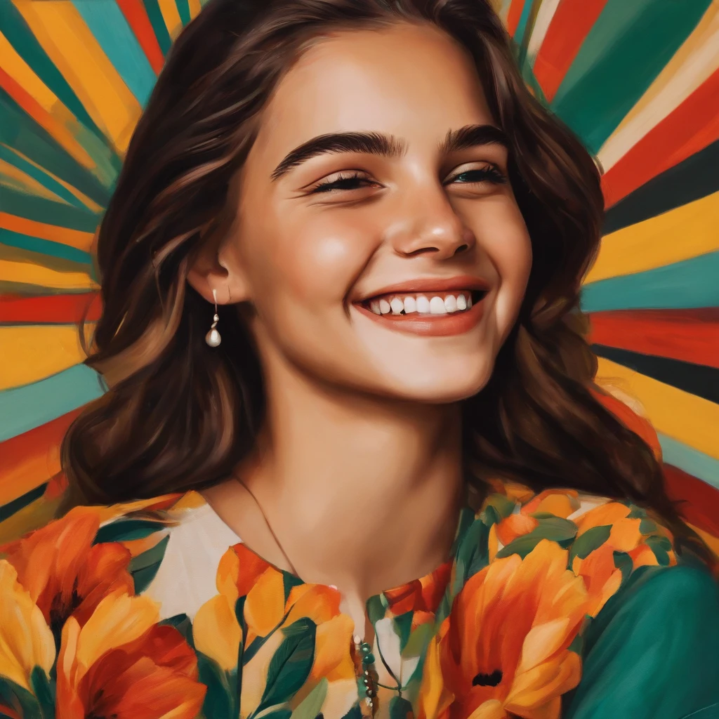 "Um adolescente olhando para o espelho com um sorriso confiante, rodeado por mensagens positivas e inspiradoras."