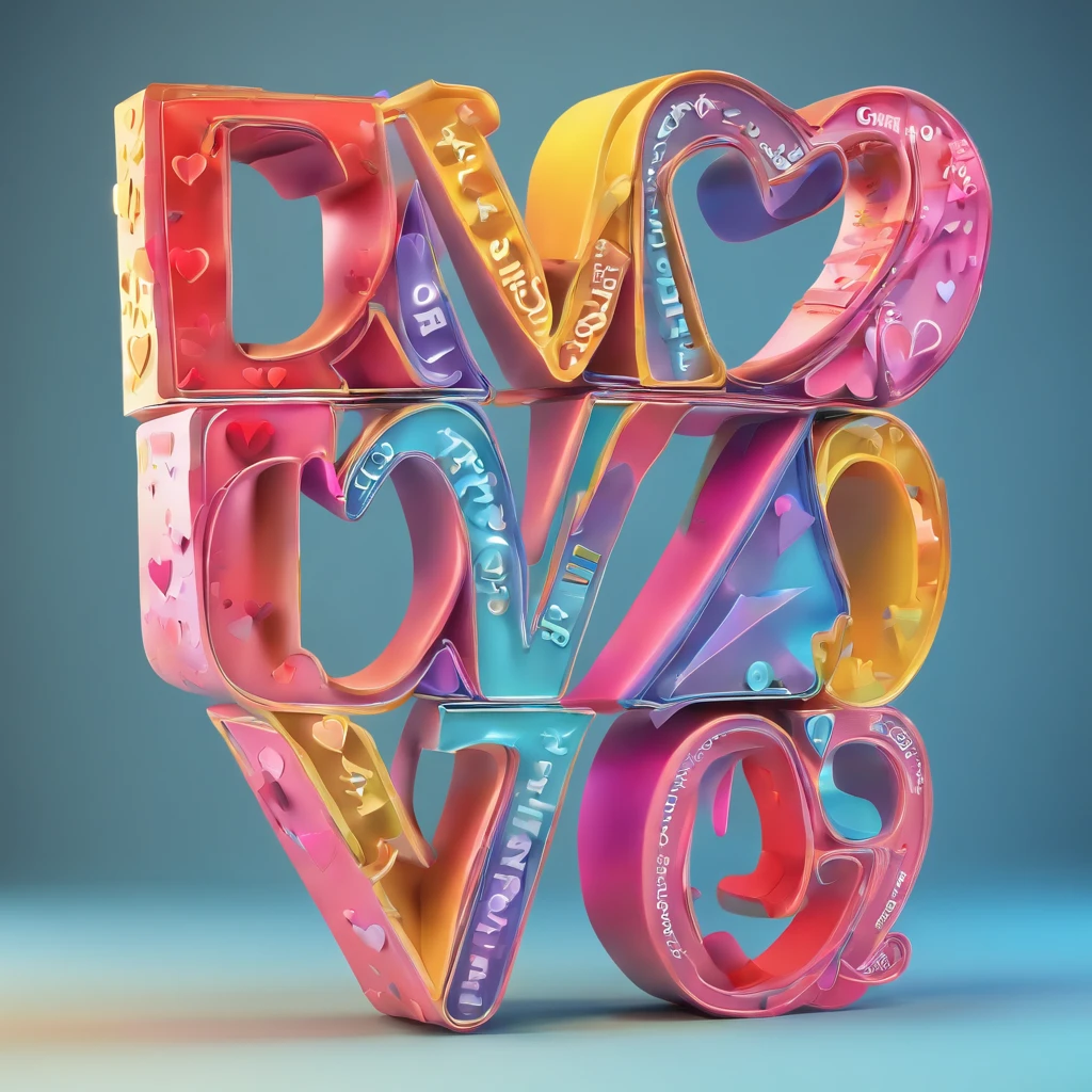 "A colorful illustration of a figure hugging itself, with hearts and words of affirmation around."