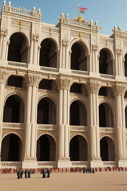 The palace is big and beautiful