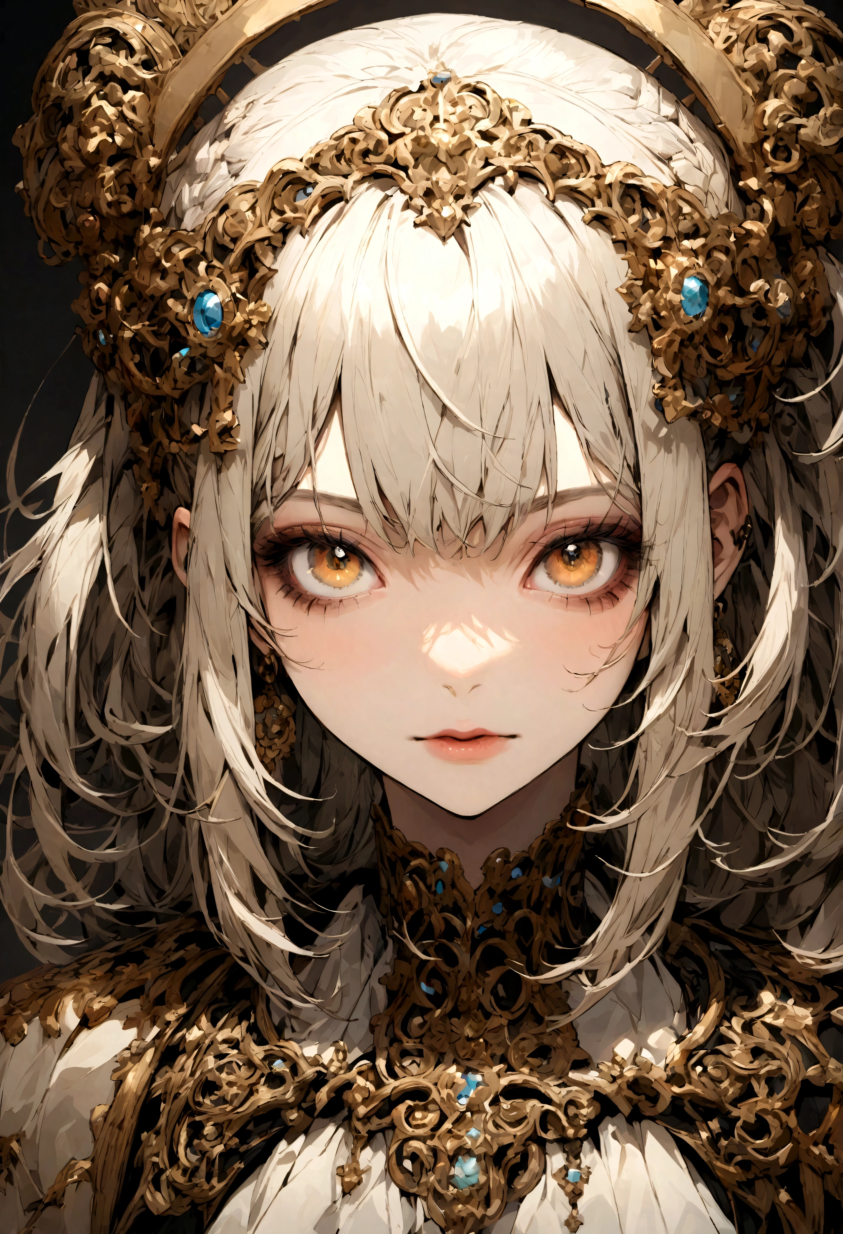 best quality,Super detailed,Best Best Illustration,best shadow,masterpiece,high resolution,professional artwork,famous artwork),surreal style,Delicate eyes,cold eyes,Left and right eyes are different colors,Snake pupils,Eyes slightly closed,(eye focus),surface focus,Close-up of long-haired woman in silk textured clothing,silver hair,floating hair,There are dragon horns on the head,Extremely rich in details,3d goddess portrait,女神的Extremely rich in details,Stunning goddess portrait,Head portrait of goddeseautiful goddess portrait goddess body closeup portrait,Portrait of norse moon goddess,pure face_v1,Urzang-6500-v1 version.1,