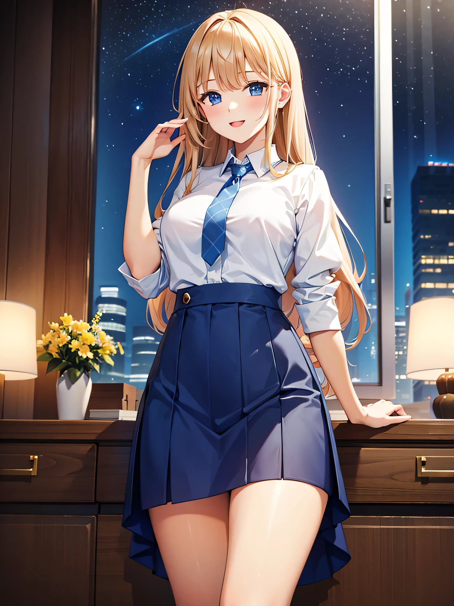 (((1 girl))), masterpiece, highest quality, Ultra-realistic 8k CG, Perfect artwork,office lady,Inside the house,After returning home,((night)),"Thank you for your hard work" she says with a smile