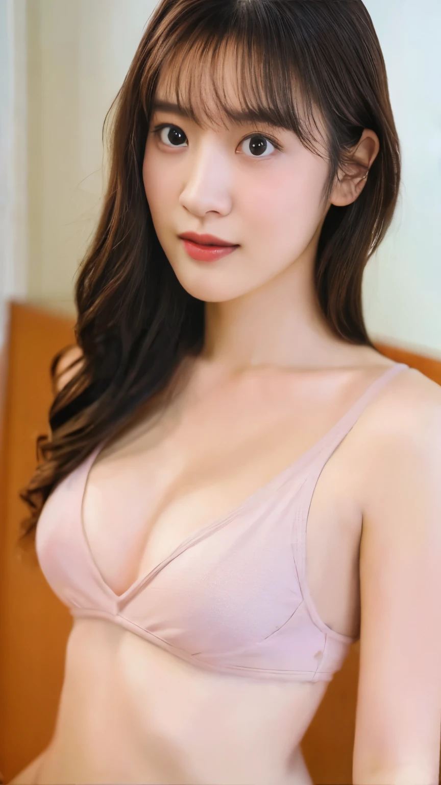 20-year-old woman、Exposing the breasts、Exposing the breasts、Exposing the breasts、the body is slim、Small breasts、Small breasts、sexy、naked、全naked、bangs