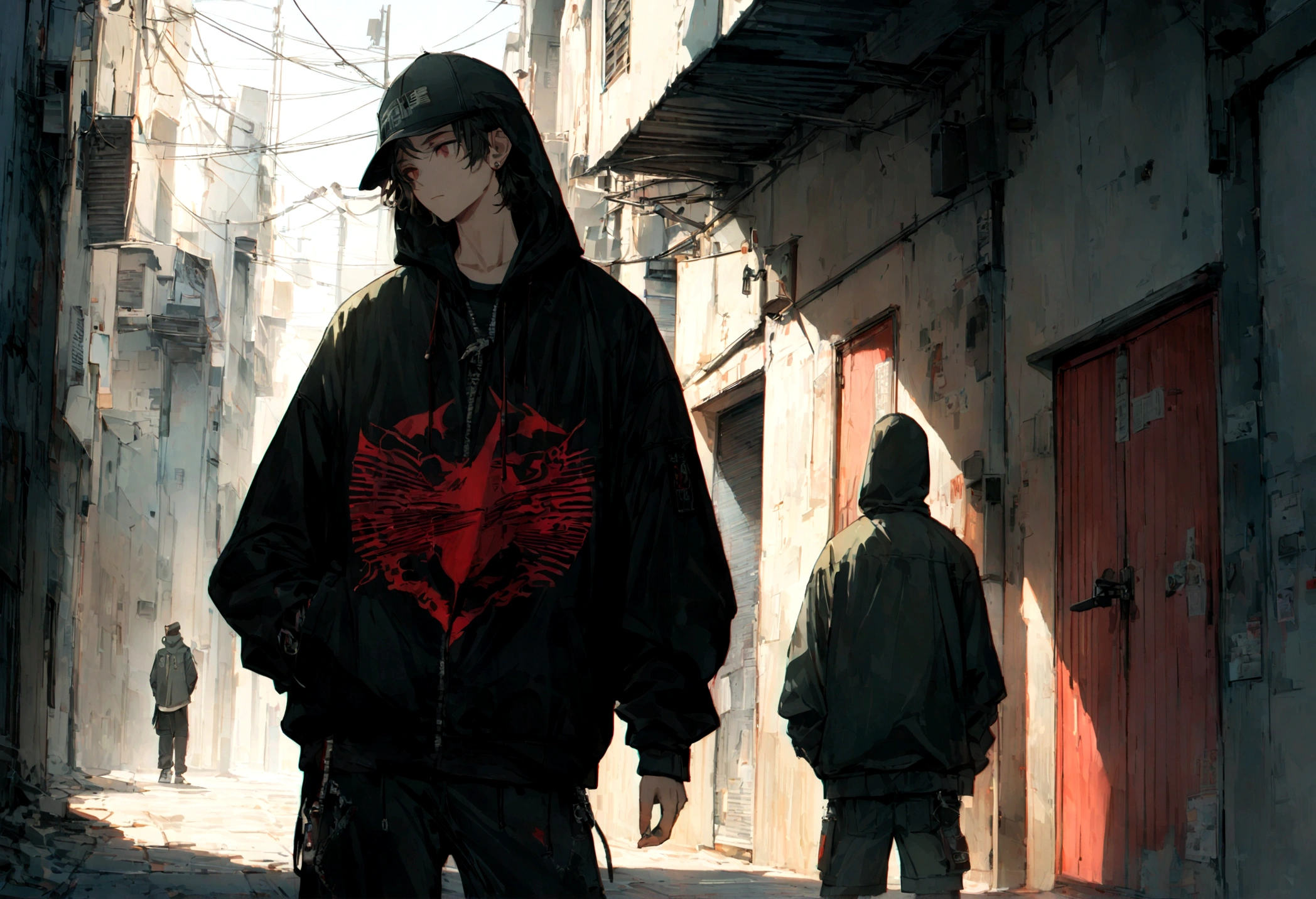Their plan to steal the future, we raise our voices, the door to rebellion ,High definition,8K,wall,Hip-Hop,Rap,Alley,wallに落書き,Hip Hop Fashion,Young man,cool