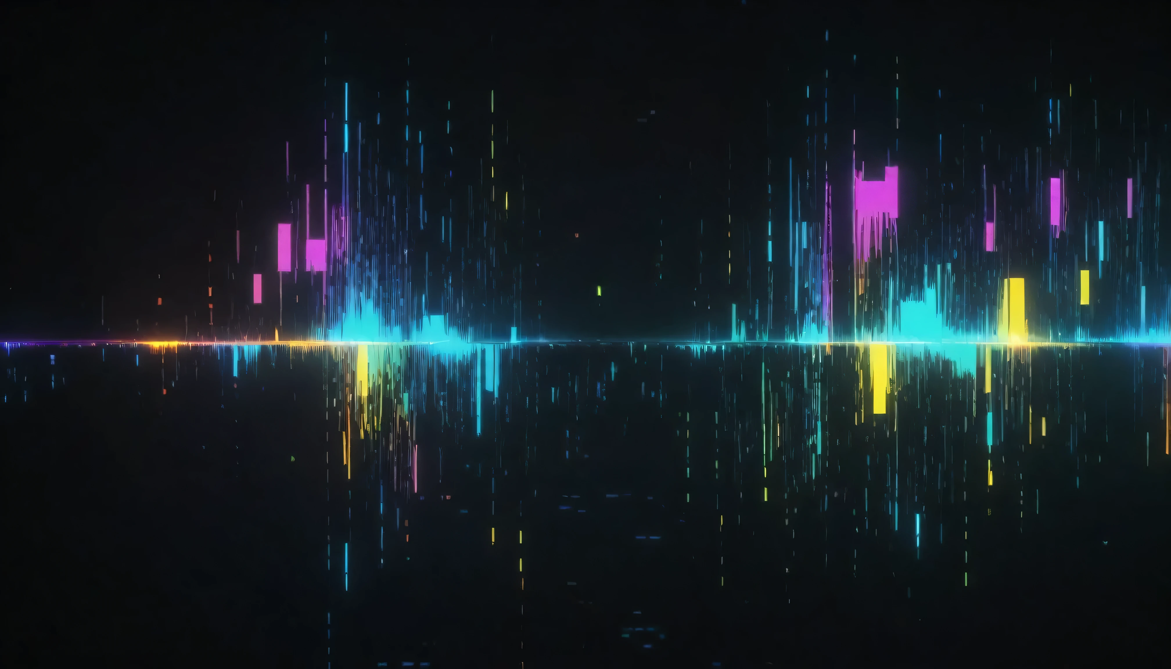 Texture background: a digital signal glitch texture, abstract digital art, digital art, futuristic, neon colors, vivid colors, colorful, intricate, complex, abstract patterns, geometric shapes, techno, cyberpunk, cinematic lighting, dark background, moody lighting, cinematic atmosphere, detailed, sharp focus, high definition, 8k, photorealistic, professional digital art