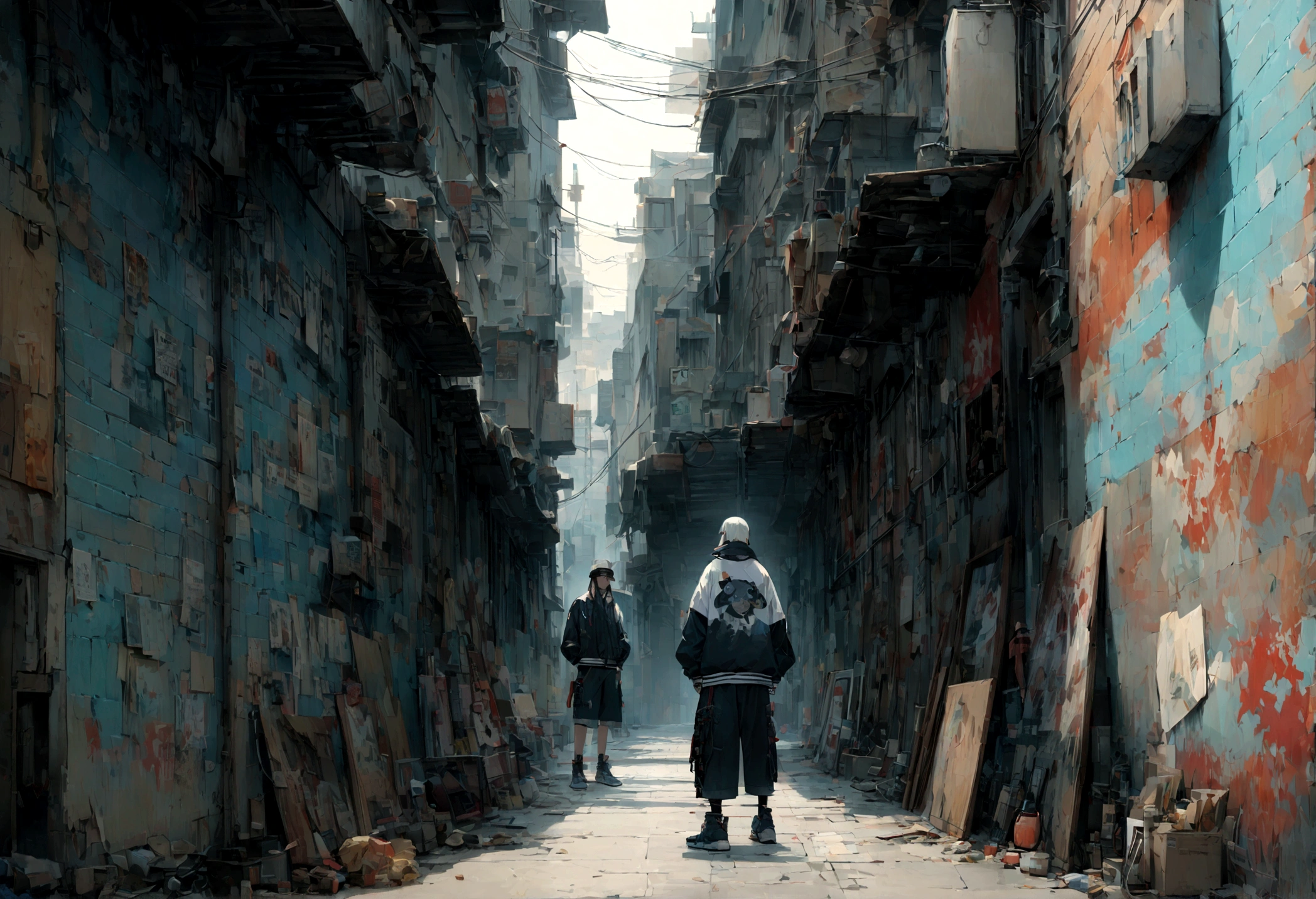 見えない鎖に 縛られた現実 自由を奪う 法律のwall ,High definition,8K,wall,Hip-Hop,Rap,Alley,wallに落書き,人がいないAlleyの風景,cool