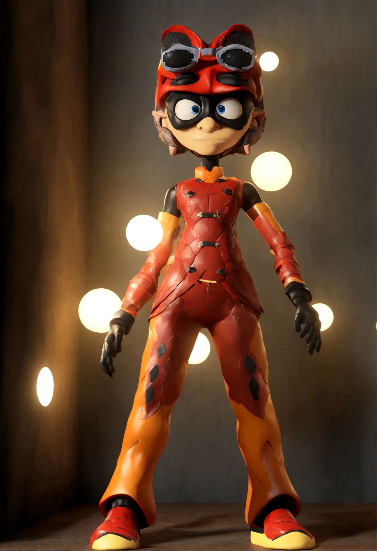 Personaje "Dedpool en dibujo animado, vestido con ropa Turca., animation character, personaje estilizado, animation style rendering, 3D estilizado, Arnold Maya renderizado, Render 3D estilizado, Toon render keyshot, Personaje 3D, Personaje 3D, Stylized 3D rendering, renderizado de personajes 3d, personaje animado, Close-up character, Pose del personaje, (Estilo Pixar) (parte maestra:1.2) (bokeh) (mejor calidad) (piel detallada) (textura detallada) (8K) (arcilla) (cinematic lighting) (Sharp focus