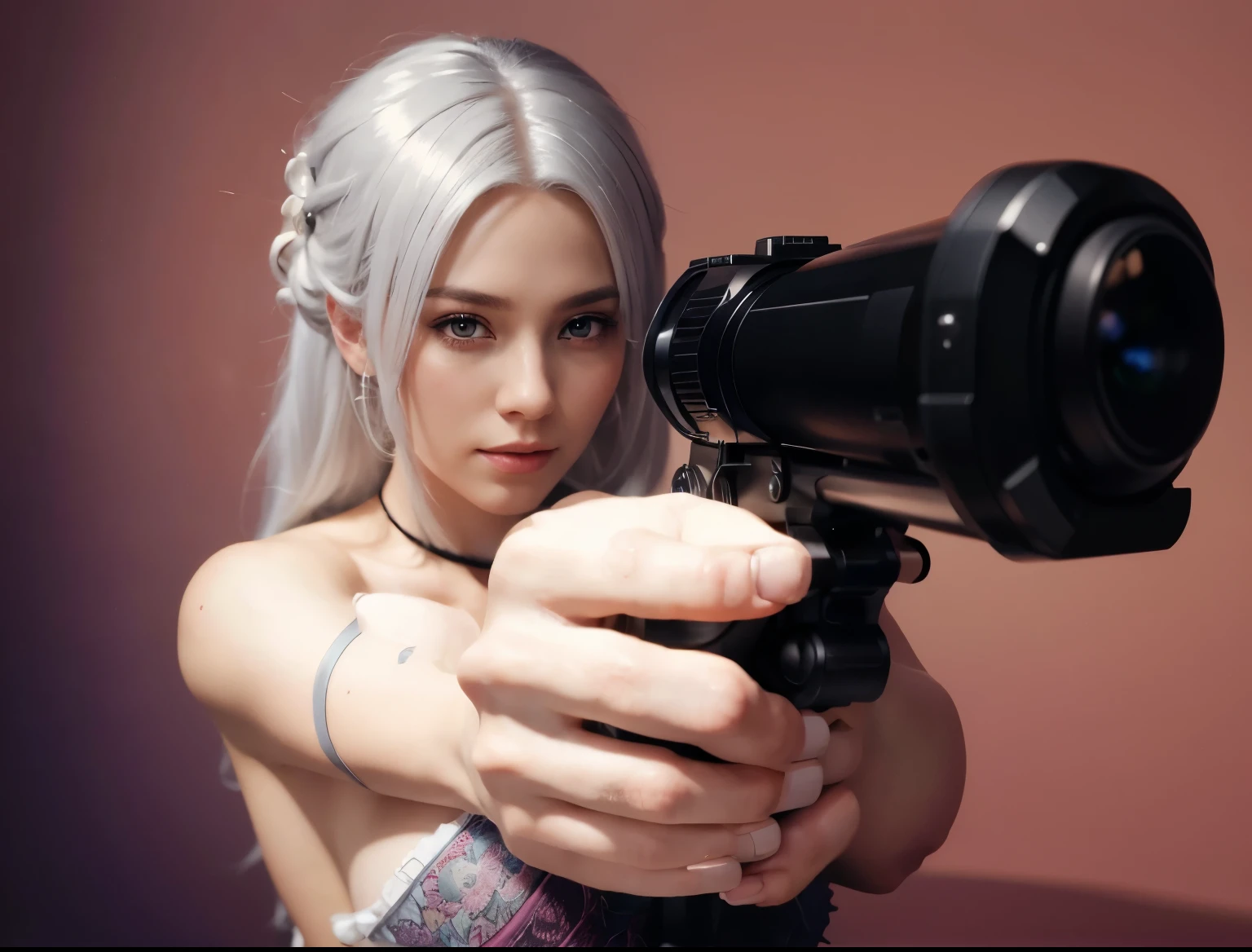 masterpiece, best quality, official art, Extremely detailed CG unified 8k wallpaper, Very detailed, illustration,white hair, 
