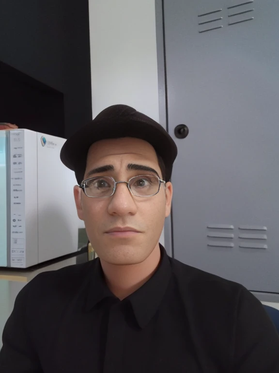 Investidor masculino pequeno e bonito de 38 anos , huge head, tiro cabelo cortado , Wearing gold-plated thin-framed round glasses, olhos altamente detalhados,Virado para a frente, ajustar, parece um chefe, full body view, highly detailed hands ,Figuras de brinquedo,melhor qualidade, desenho animado 3d,full body view, fantasia, sonhe como, surrealismo, Super fofo, trends on Artstation