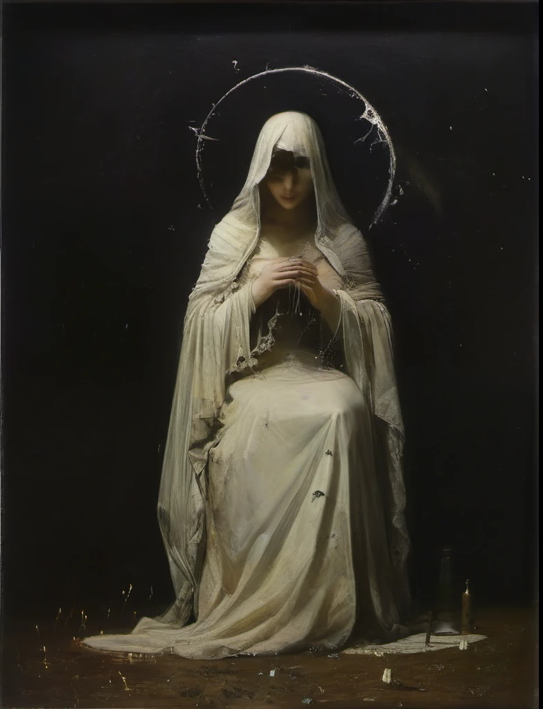 James Gurney, Surrealist art , dream-like, Mysterious, Provocative, symbolic, Complex, detailed,, (Gothic but very beautiful:1.4), (masterpiece, highest quality:1.4) , Nicola Samori Style, spouse