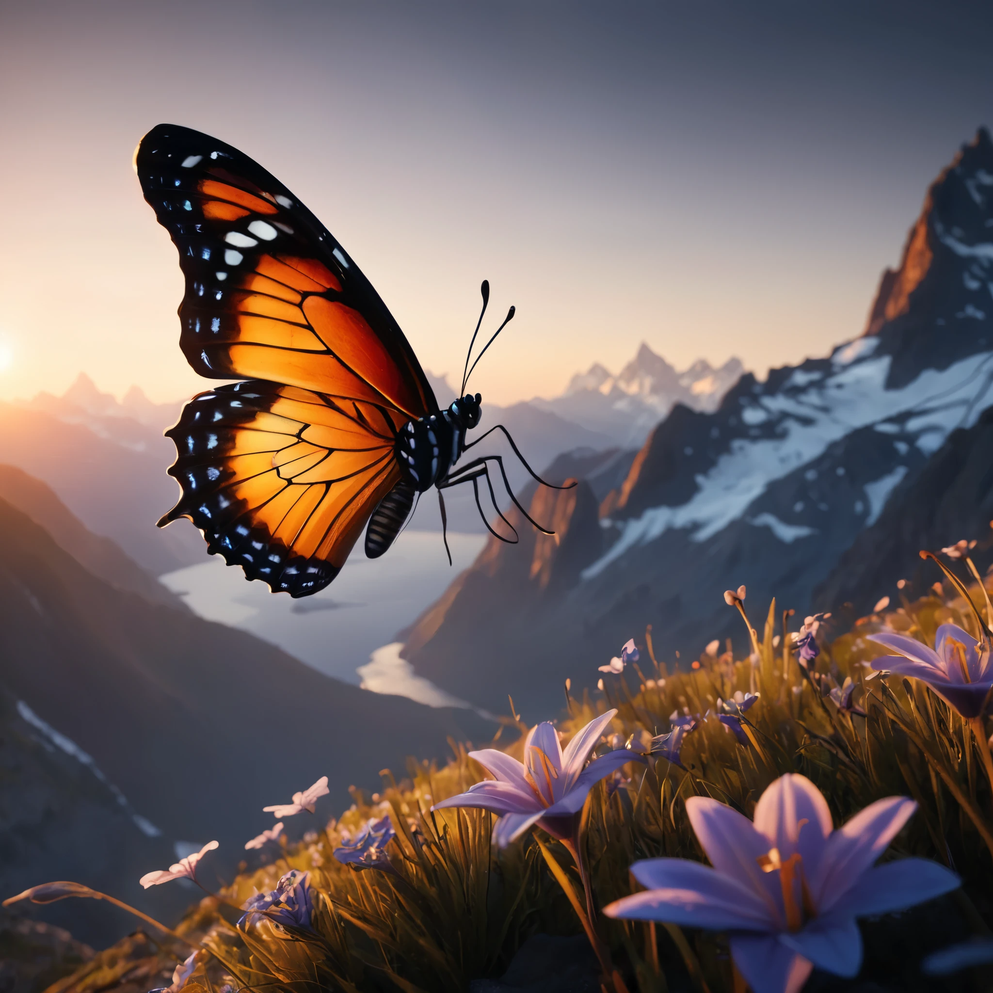 butterfly art by Max Rive and Ryan Dyar, octane render, Unreal engine 5, kodak style