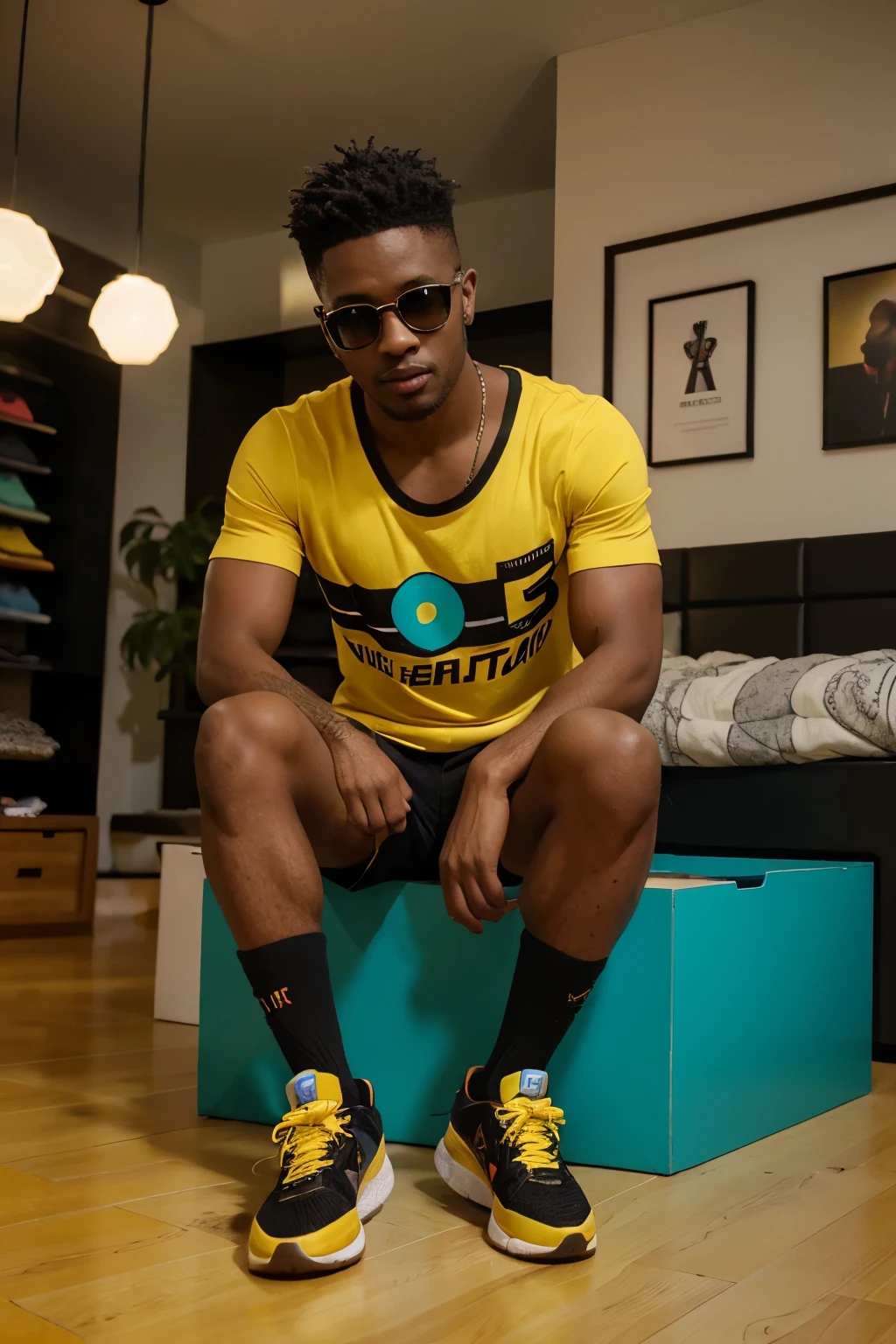 Una imagen que tenga fondo negro y amarillo, where it has a title that says: Tiendas Disponibles, y debajo de eso diga lo siguiente: 
- Mashala Store
- Optica Caroní 
- Jump
- Gina
- Apolo Shoes 
- Skechers 
- Shoebox
- Mr.Price 
- Palacio del Blumer
- Blumer Center
- VSX
- Ovejita
- Preca
- Decoautos 
- Duncan 
