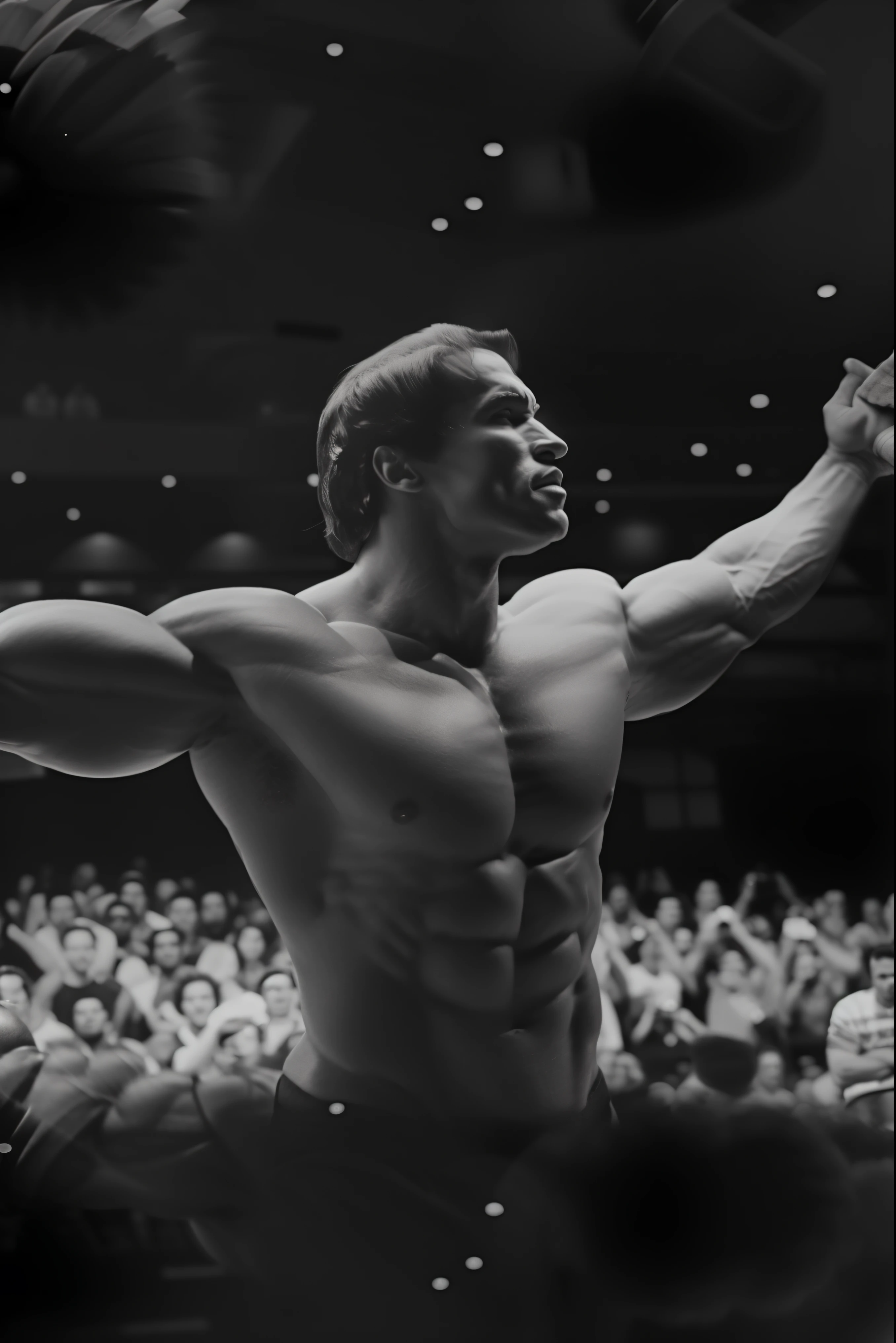 a black and white photograph of a man flexing his muscles, Arnoldo 3, arnold, arnold Schwarzenegger, Schwarzenegger, arnold render, Representation of Arnold, arnold render 3d, arnold 3 D render, inspirado em Arnie Swekel, muy hermoso. big muscles, fuerte e imponente, big muscles, big muscles, Sr.. Universo, arnold 3 Materiais, exaggerated physique, Foto en aumento