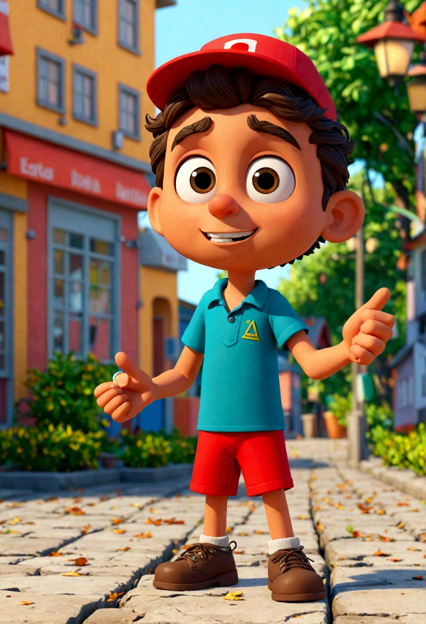 homem, cabelos escuros, um pouco calvo, topete espetado, poca barba, calvanhaque pequeno, usando oculos, estilo simpson, cor amarela, segurando uma caixa de pizza, animation character, Caractere estilizado, animation style rendering, 3D estilizado, Arnold Maya rendering, Stylized 3D rendering, toon render screenshot, Personagem 3D, Personagem 3D, Stylized 3D rendering, 3D character rendering, personagem de desenho animado, Personagem de close up, Pose de personagem, (Estilo Pixar) (parte mestre:1.2) (Bokeh) (melhor qualidade) (pele detalhada) (textura detalhada) (8K) (argila) (cinematic lighting) (sharp focus