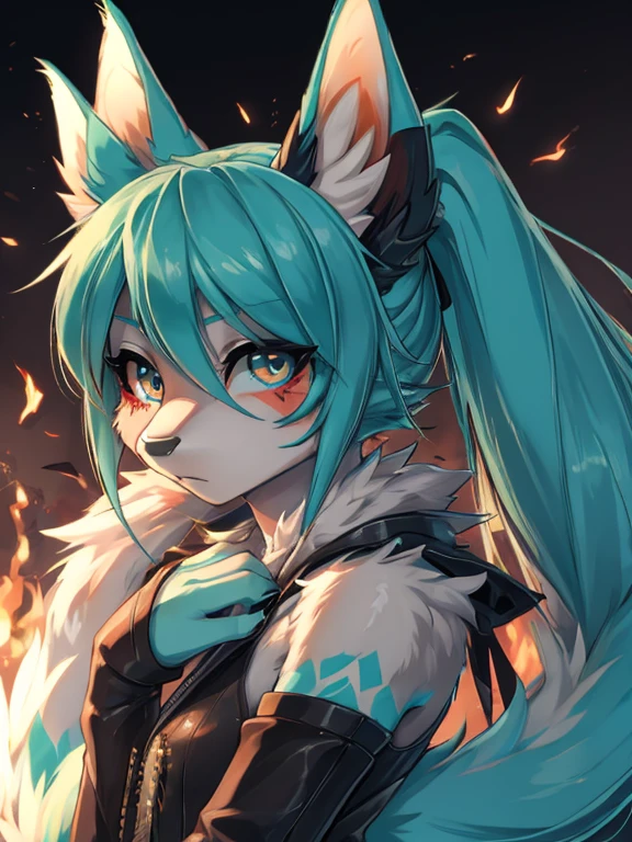Miku Hatsune, alta definicion, orejas de kitsune, zombie