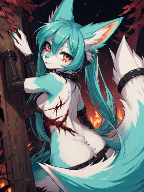 Miku Hatsune, alta definicion, orejas de kitsune, zombie