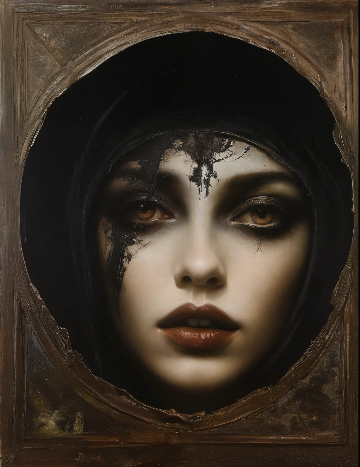 James Gurney, Surrealist art , dream-like, Mysterious, Provocative, symbolic, Complex, detailed,, (Gothic but very beautiful:1.4), (masterpiece, highest quality:1.4) , Nicola Samori Style, l’écume des jours