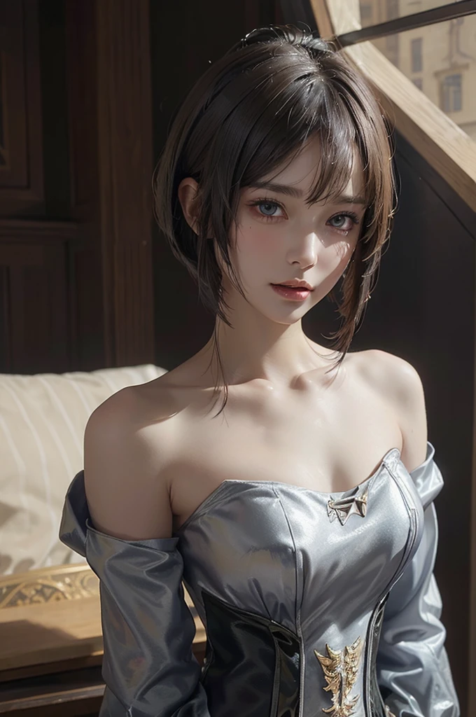 (RAW photo:1.2),(photorealistic:1.4),(masterpiece:1.3),(best quality:1.4),ultra high res,
HDR,8k resolution,
dreamlike,
check commentary,commentary request,scenery,((no text)),
solo focus, (full body),
(detailed eyes),(detailed facial features), (detailed clothes features),
skin tight, (shiny skin),(slender girl),(slim girl),
(1girl,solo),<lora:VirtualGirl-Rin:0.25>,VirtualGirl-Rin, happy, smile, (small breasts), bangs, bob hair, short hair, brown hair, brown eyes, black choker,
Crystal crown hair band,Crystal Necklace,bridesmaid,White bouquet,White bridesmaid dress,White bridesmaid gloves,White bridesmaid skirt,White bridesmaid stockings,White ballet shoes,