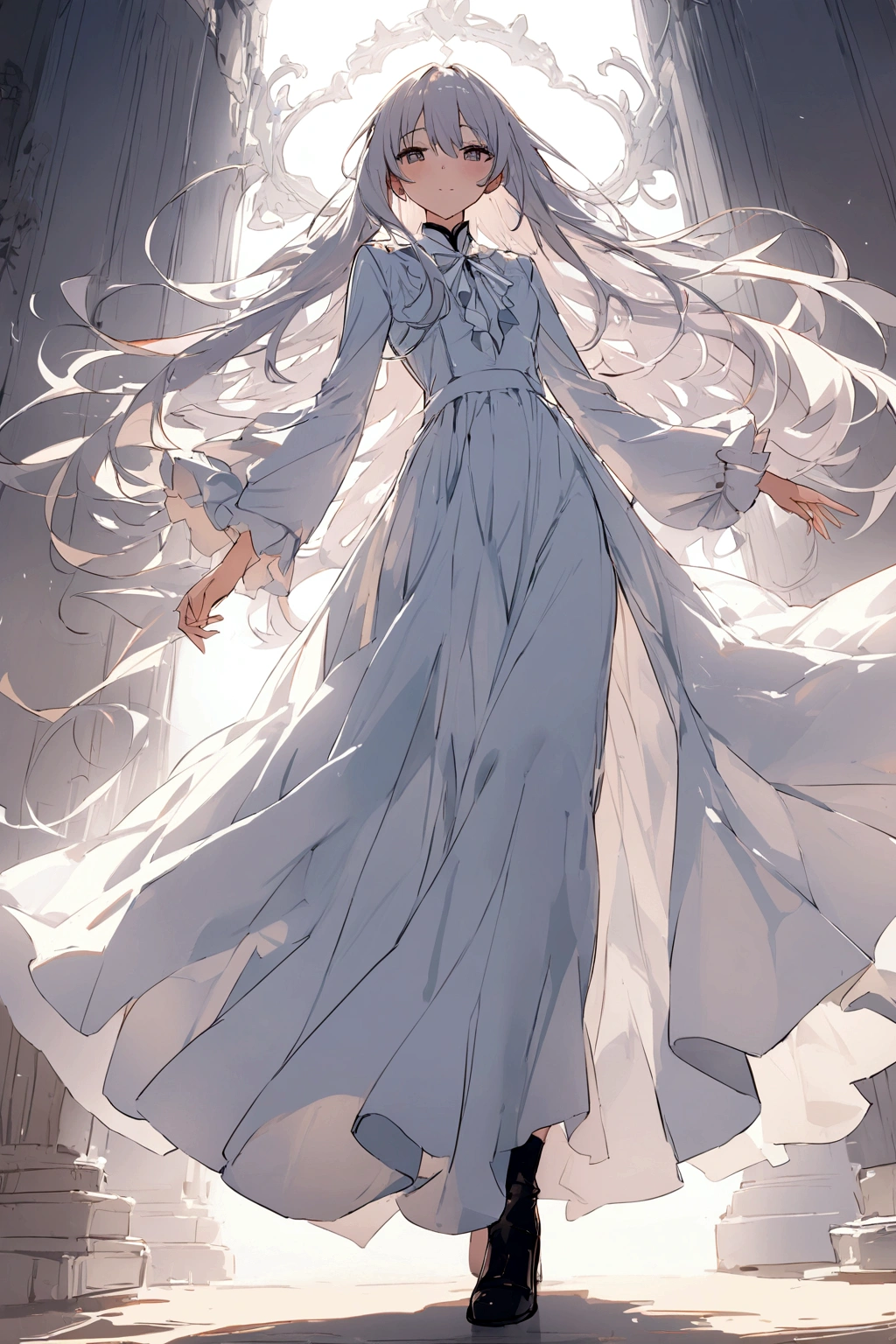 音無響子
Low - Angle、
Low - Angle、Long skirt、Hold down your skirt that is being blown up by the strong wind、The strong wind is showing her white cotton panties、high quality:1.0), (masterpiece:1.0), (Ultra-fine illustrations:1.0), ネイビーブルーのLong skirt、
、Lined、