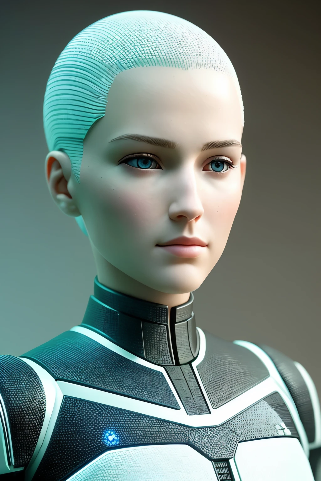 Draw a dozen androids that resemble soccer players, meticulously crafted for realism, featuring high-quality visuals accentuated with futuristic electronic effects. Each android is designed with an array of intricate details that reflect the cutting-edge technology in the electronics industry. These androids have been painstakingly researched and developed, drawing on various branches of the industry to ensure their authenticity and lifelike appearance. Each android is visualized in a cinematic scene, with the camera focusing on their intricate details, giving the impression of a hyper-realistic and futuristic experience. The androids are rendered in UHD textures, capturing every curve and detail