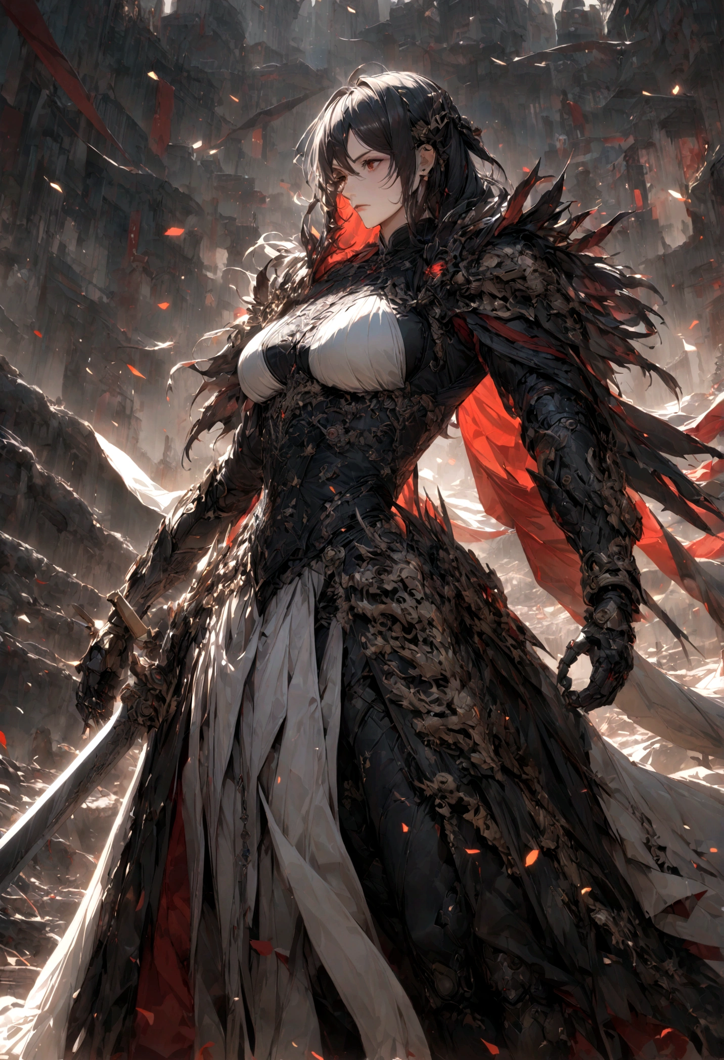Chinese style,Swordsman,swordsman,Assassination on the run,Long Sword,Ultra-fine,8K,masterpiece,Meticulous mechanical depiction,overclocked renderer,