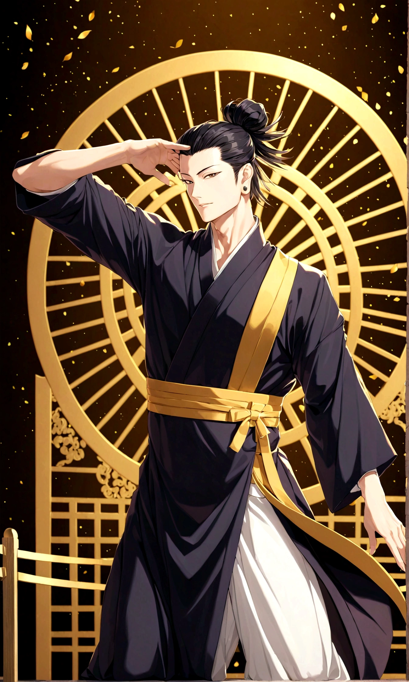 gojou_satoru，Jujutsu Kaisetomical correct，dynamic pose，xianxia