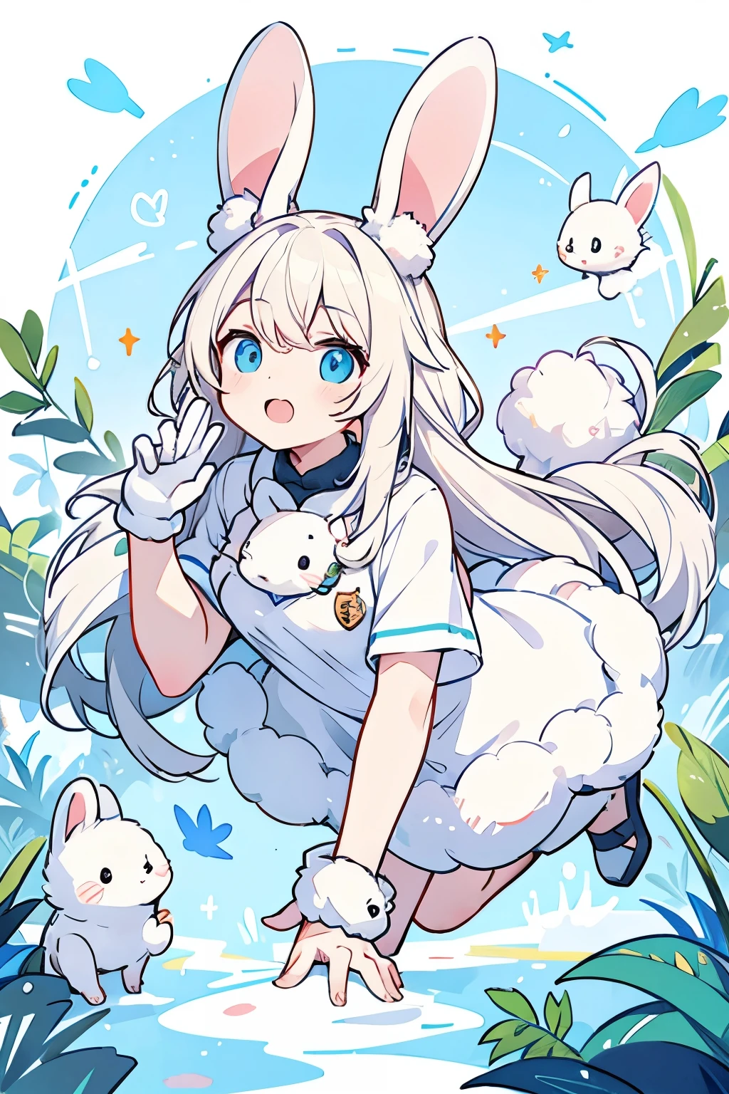 white animal rabbit