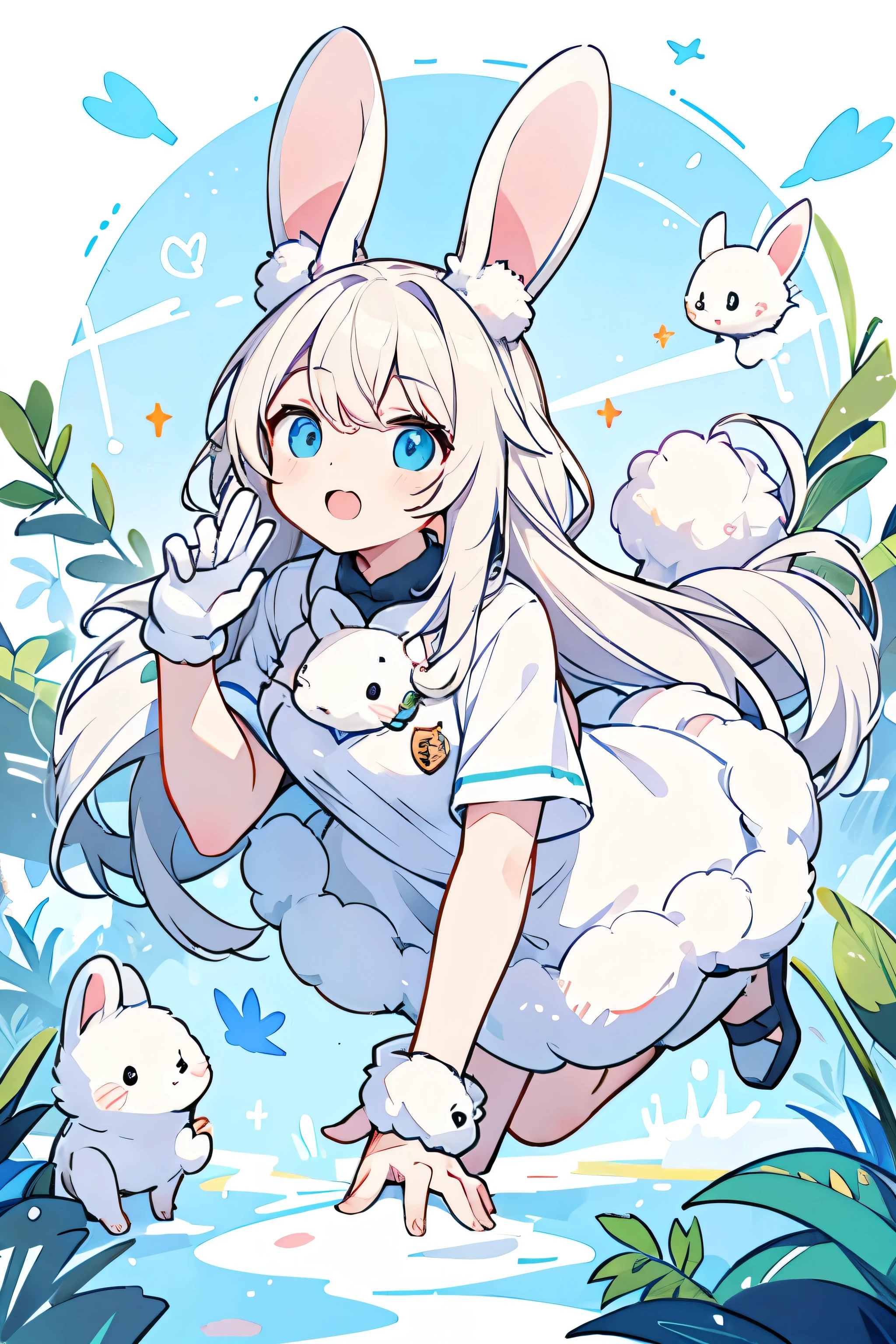 white animal rabbit