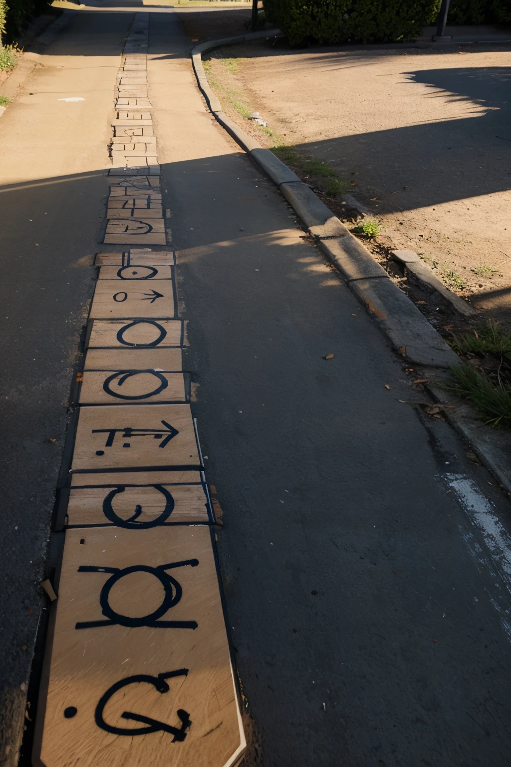 A board game path drawn with grafitti style.