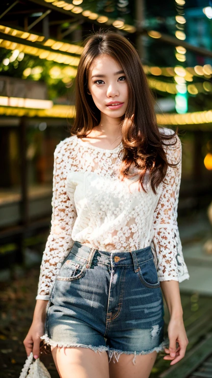 top-quality、One Beautiful Girl、nightcity、Camisole、Colossal tits,35mm lens,cowboy shot