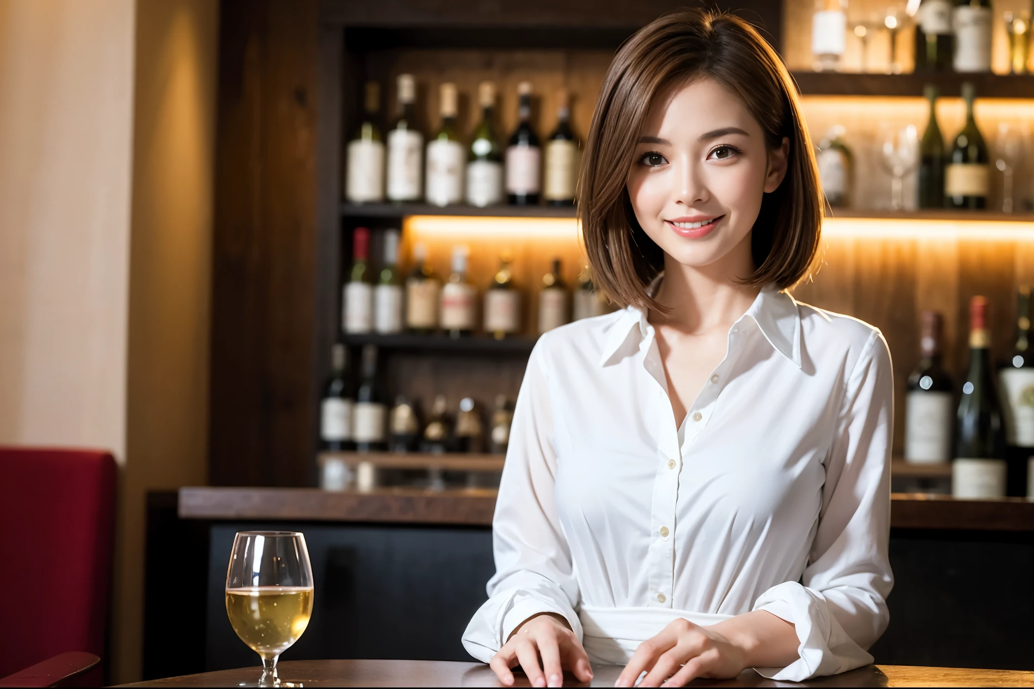 ((highest quality、8k、masterpiece:1.3))、1 male、1 woman who resembles Satomi Ishihara、Couple、Spouse、Couple、The body is slim、((Bob Hale、Straight hair:1.2)), (Realistic, Intricate details:1.2), テーブルの上のwine glass、Shine light on your face、 Amazing view of the sunset sky and clouds、Amazing mountain views、A bright smile、The wonderfulness of smile、Bright image、The beauty of wine, Beautiful Face, blue eyes, The light shines on your face, Blushing, short hair,Bright Face、 (42 years old), 39 years old, red wine 、Appetizers、Italian food、Wine bottle、Champagne、sparkling wine、Two beauties、Brown Hair、Shortcuts、Long sleeve shirt、dress、Pretty Woman 1, (slimな顔), (The body is slim), (Brown Hair), (Shortcuts), cheeks turn a little red,Attractive beauty、restaurant, In a prominent place (From the waist up) Nova Frog Style, actress, model, Upper Body, White wine, slim, wine glass, 中央に置かれたwine glass, smile, (smile: 1.15), Beautiful fine grain, Depth f/2,saturation, High Contrast, Strong light and shadow,Moist Body:1.5、3D texture、Delicate eyes、Brown Hair、The hair is very shiny、