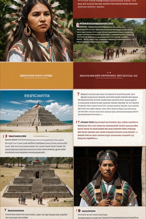 Create an infographic on the Heritage and Diversity of Indigenous Peoples in Mexico. utiliza imagen y colores llamativos