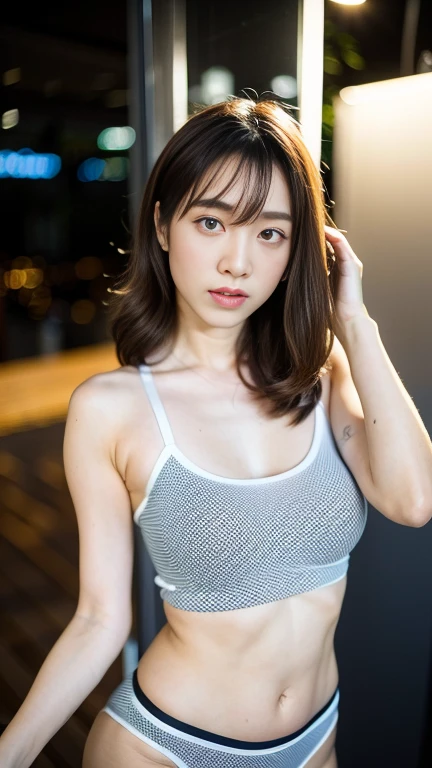 top-quality、One Beautiful Girl、nightcity、Camisole、Colossal ,35mm lens,cowboy shot