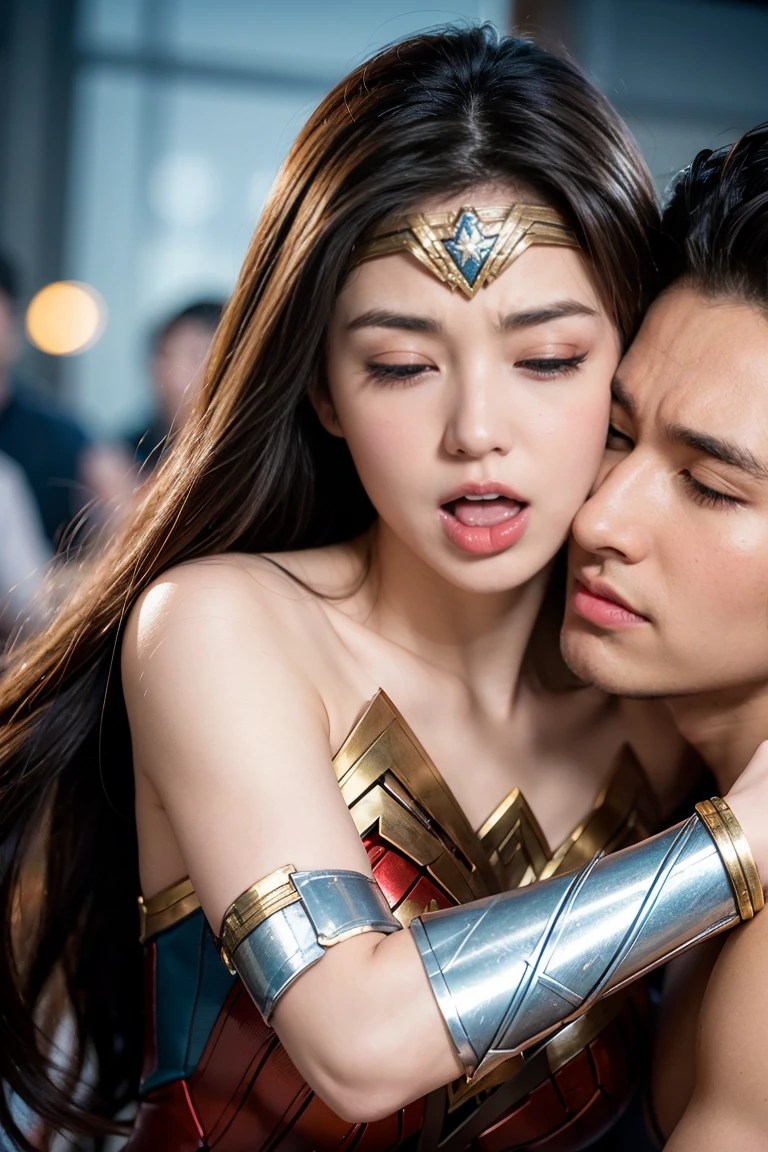私はWonder Womanです、完璧なWonder Womanの衣装,押しDefeated,Defeated,A man mounts me,Face grabbed、Hug from the front,Hugged,Being strangled,You can hold it,Men lick my face with their tongues,The guys lick my head with their tongues,Men lick my hair with their tongues,My body is licked by men,sleeping face,Close ~ eyes,Open your mouth,Tired face,Face of Suffering,Being slapped in the face,Getting punched in the face,Fighting with men,Fight with the men,Surrounded by men,,Caught between the men,Being held back by men,Entanglement with males, Attacked by men,Brown Hair, masterpiece、beautiful girl、fine 目、puffy eyes、highest quality, 超High resolution, (reality: 1.4), Cinema Lighting,so beautiful、Beautiful Skin、(超reality的な)、(High resolution)、(8k)、(Very detailed)、(beautiful and fine 目)、(Very detailed)、 Detailed face、Diagonal bangle hair、Brown Hair、20-year-old、Wonder Womanのコスプレ,Wonder Woman
