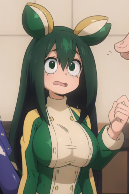  Tsuyu Asui big tit busty ((mejor calidad)), ((obra maestra)), (detallado), ((cara perfecta)) high resolution,obra maestra:1.2),ultra detallado,realista,Profesional,Hermosos ojos detallados,hermosos labios detallados,