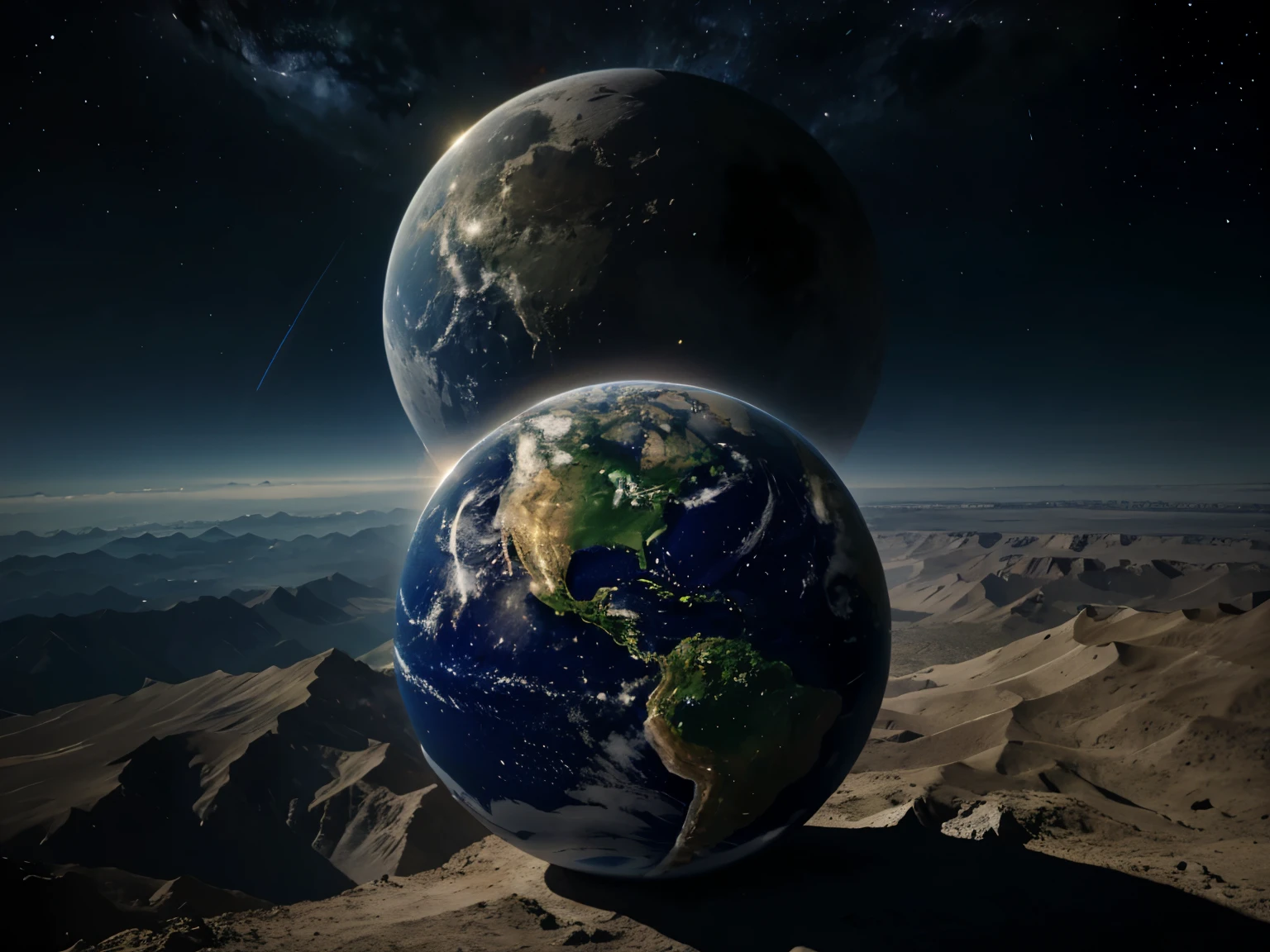 Once upon a time in the vast and mysterious universe, there were three planets: the Earth, the Moon, and the Earth's Sun. It is a beautiful blue-green orbit. It is teeming with life from the high mountains to the vast oceans. It is a place of wonder and diversity.