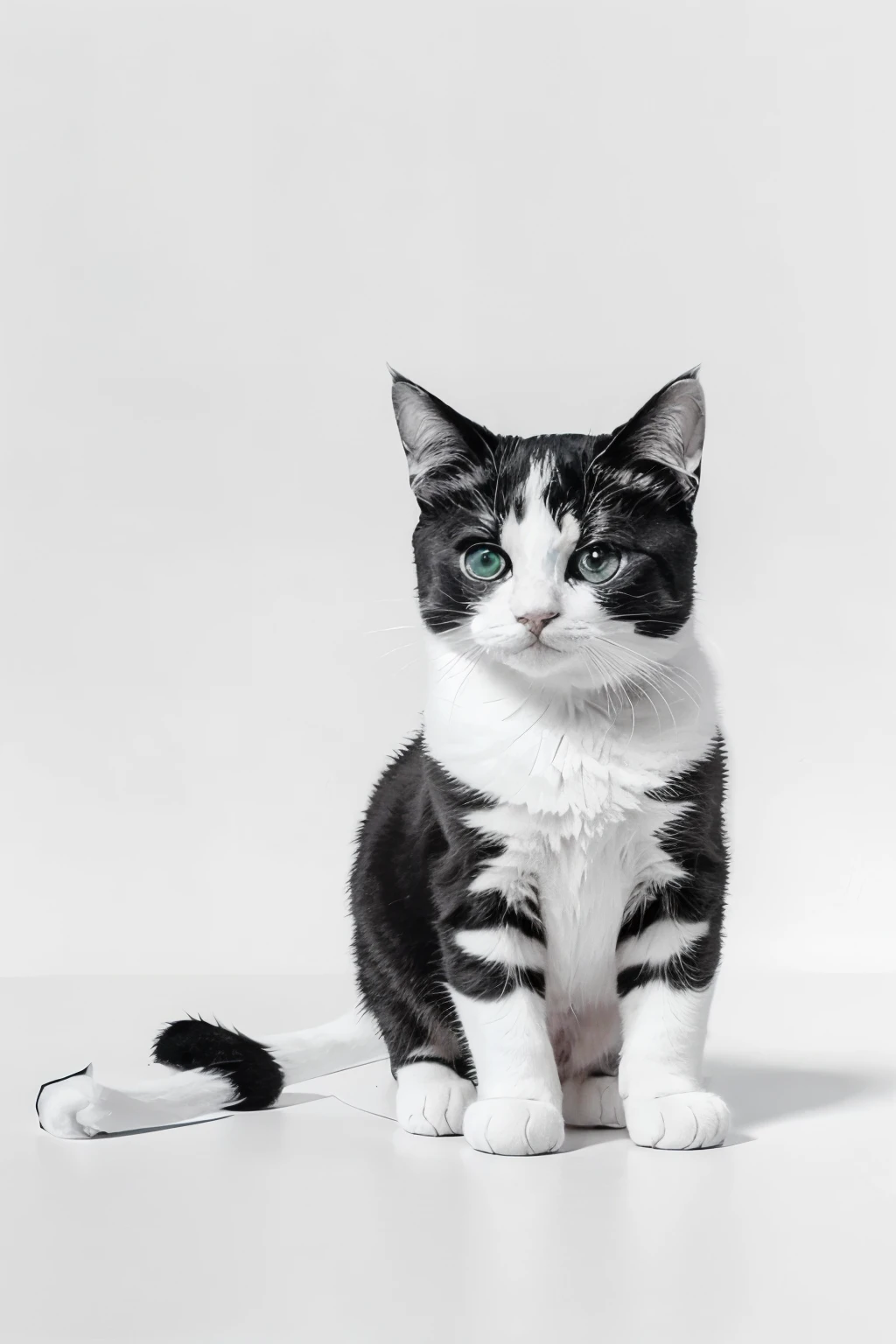 The illustration should be in [SUPER SIMPLE], black and white, bold line art with a clear, mostly empty background. [INCLUDES ONLY OUTLINES WITH NO FILLED IN BLACK AREAS], ensuring no shading, no complex images, and making it very easy to color in between the lines.
   
   Cute Cat
