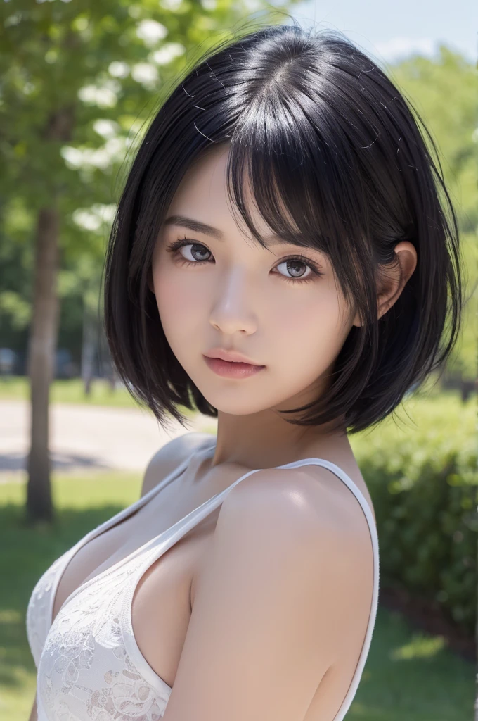 , Long blown by the wind [Blue-black:.3] hair,View Viewer, (masterpiece:1.3), (8k, Realistic, RAW Photos, highest quality: 1.4), Japanese, (One girl), Beautiful Face, (Realistic Face), (black hair, short hair:1.3), beautiful hairstyle, Realistic eyes, Beautiful fine details, (Realistic Skin), Beautiful Skin, Charm, Ultra-high resolution, Ultra-realistic, Very detailed, team　naked　Slopes