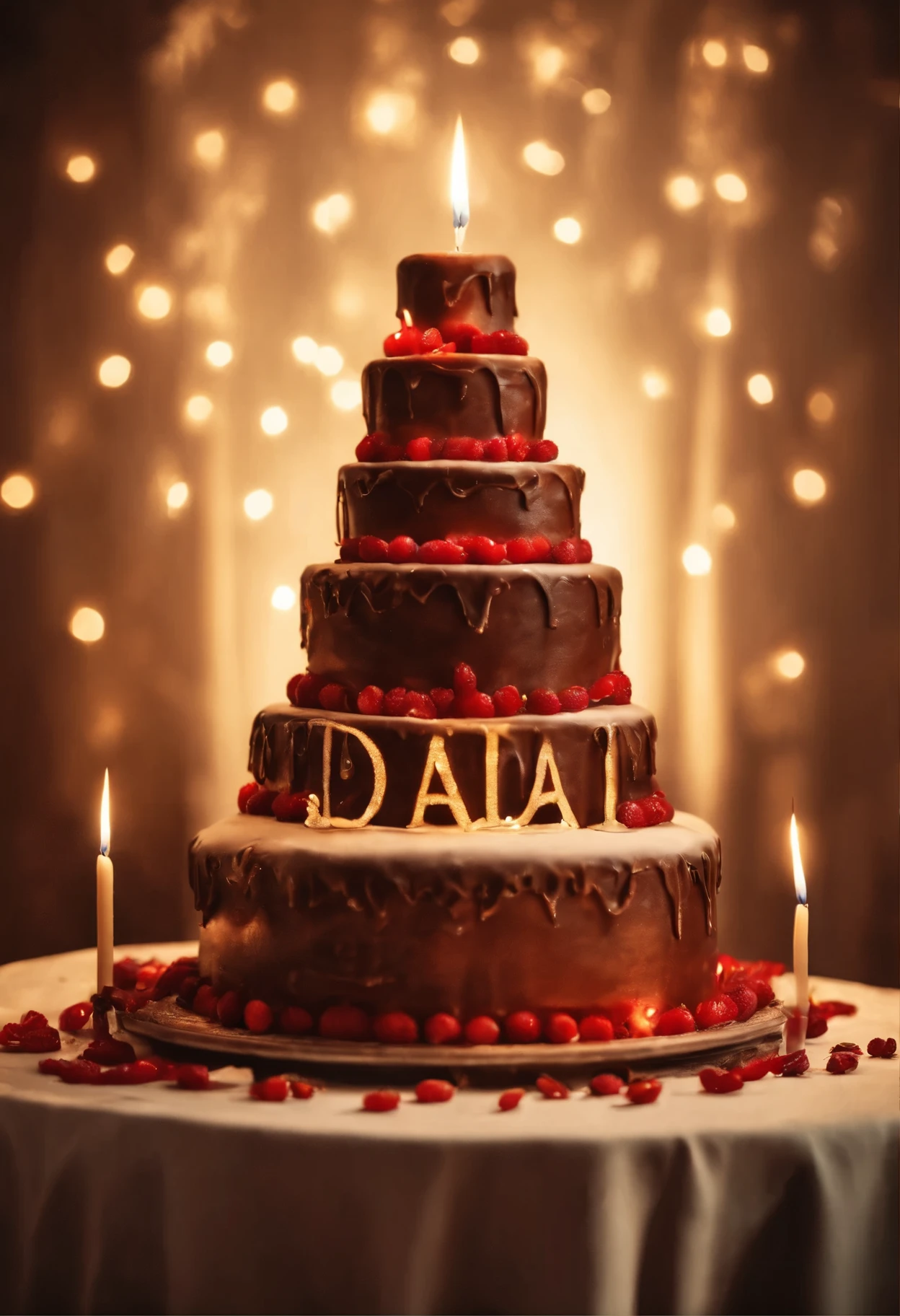 Happy Birthday to Dad, атмосфера holidayа, happiness, cake with candles, holiday, Sparks, fun, realism, High quality