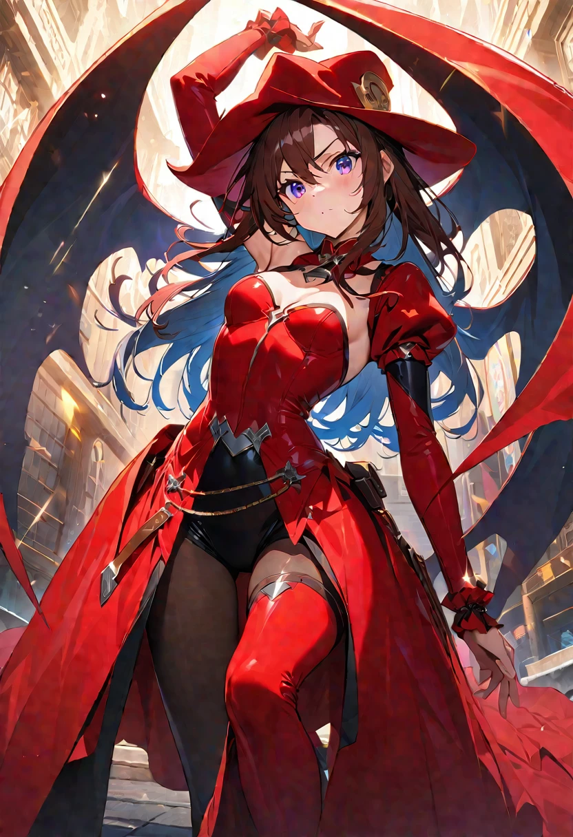 (masterpiece, best quality:1.1),
(ultra highres, ultra-detailed:1.2) ,Fictional anime cover art,her name is "Carolina Reaper",anime title is "Chili Girls",Heroine in red,dynamic pose,(Sparkle:1.2) ,