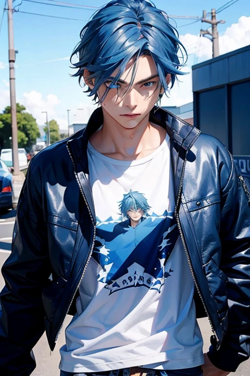 (best quality), (masterpiece), (realistic,) (photo-realistic), ultra-detailed,blue hair,
1boy,male focus,,Squal Leonheart, cool pose, cool background, stylish outfith, perfect anatomy,close up