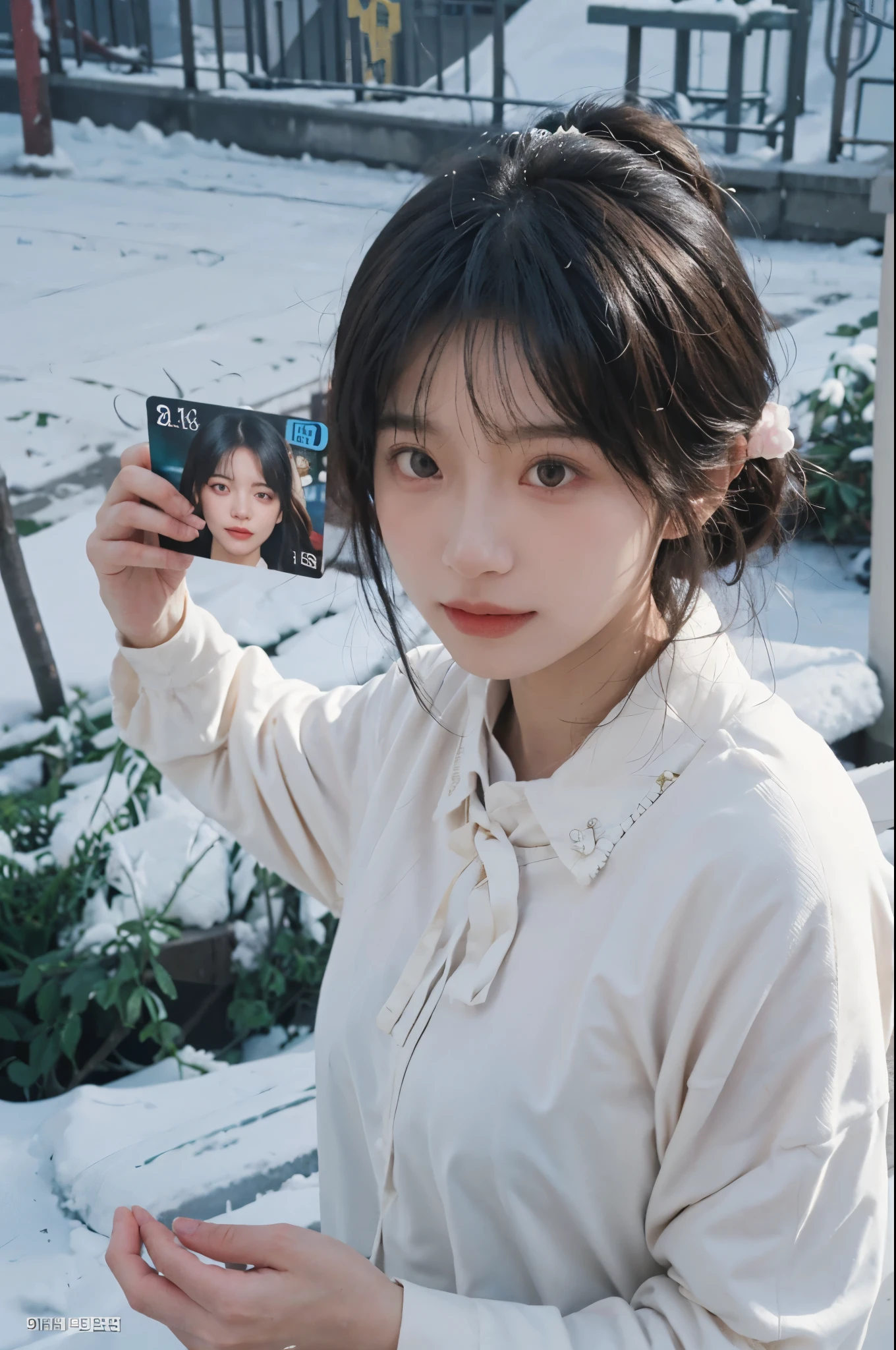 best quality, ultra high resolution,Sunshine scene,(realistically:1.4), 2 girls,of dresses,issue card,twin? rose rain,A pair of eyes as clear as snow,Royal sister,looking at the audience, close up ,