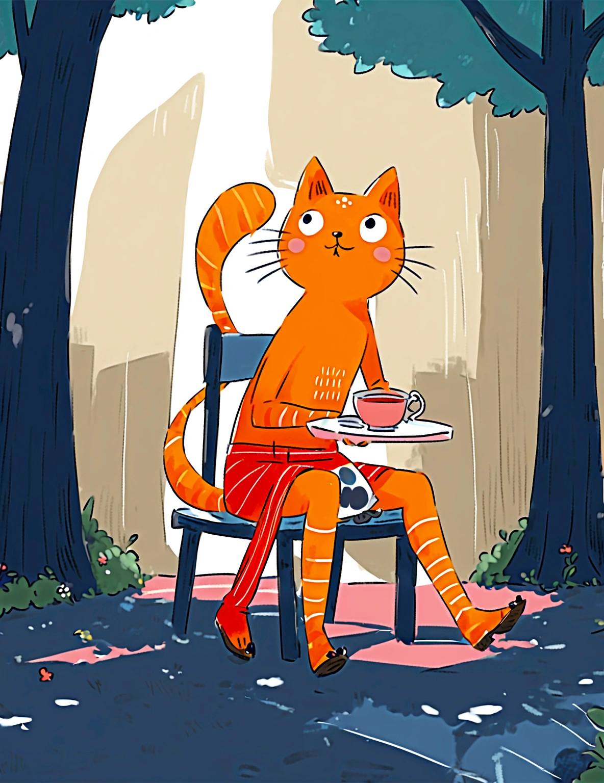 lough, Tea party, sitting, tree, sunlight