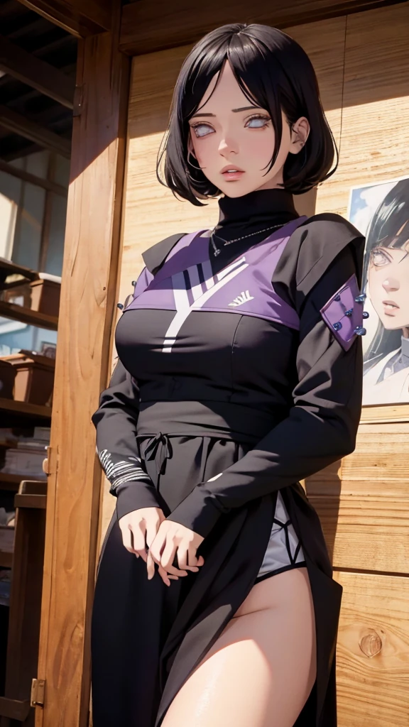 2d, Personagem feminina, {{6 anos de idade}}, para um RPG baseado no universo Naruto por Masashi Kishimoto, especially not clã hyuga; Wraith-inspired appearance / apex legends, com olhos cinza-byakugan, gentle and sweet expression; medium and dark hair; wearing lilac ninja outfit]; beautiful Japanese animation style art, High definition, Obra de arte, {{olhos altamente detalhados}}, Grain Filter, detailed lips, high resolution, ultra-detalhado, retrato, mulher caucasiana, realistic proportions, Anatomicamente preciso, bochechas rosadas; alta qualidade, premiado, high resolution, 8K, ((altamente detalhado:1.3)
