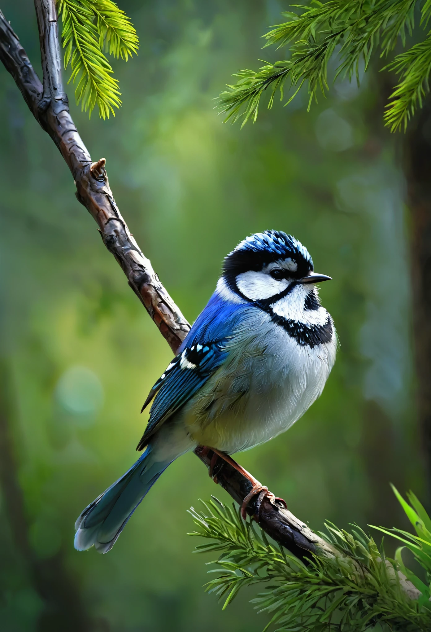 there is a bird that is sitting on a branch in the forest, majestic!!! beautiful!!!, beautiful and graceful, beautiful!!!!!!!!!, beautiful gorgeous, very sharp and detailed photo, gorgeous beautiful, very sharp and detailed image, has a very realistic look to it, incredibly beautiful, spotted ultra realistic, beautiful detail and color, very sharp and detailed, beautifully painted