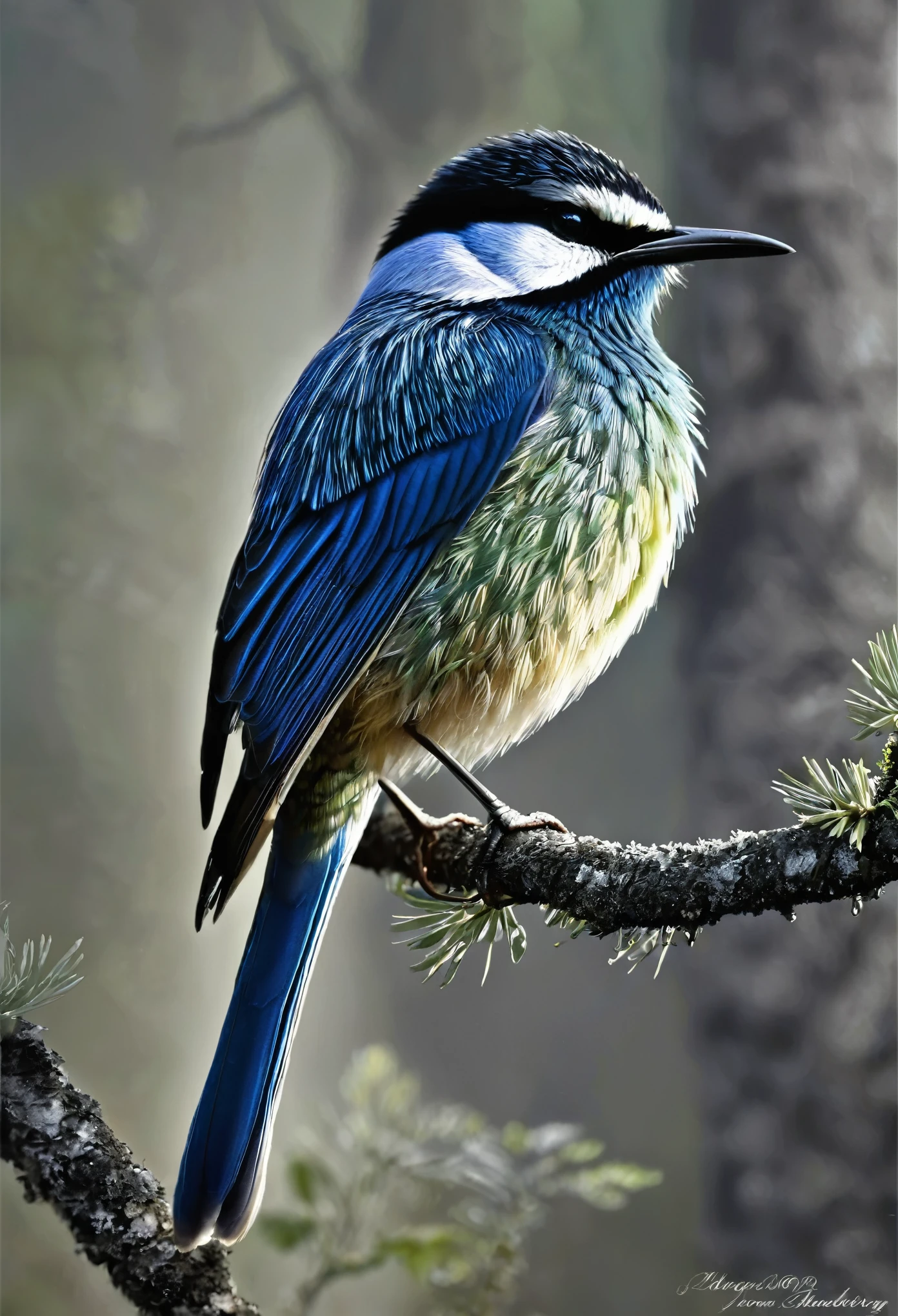 there is a bird that is sitting on a branch in the forest, a stipple by Juergen von Huendeberg, flickr, hurufiyya, majestic!!! beautiful!!!, beautiful and graceful, beautiful!!!!!!!!!, beautiful gorgeous, very sharp and detailed photo, gorgeous beautiful, very sharp and detailed image, has a very realistic look to it, incredibly beautiful