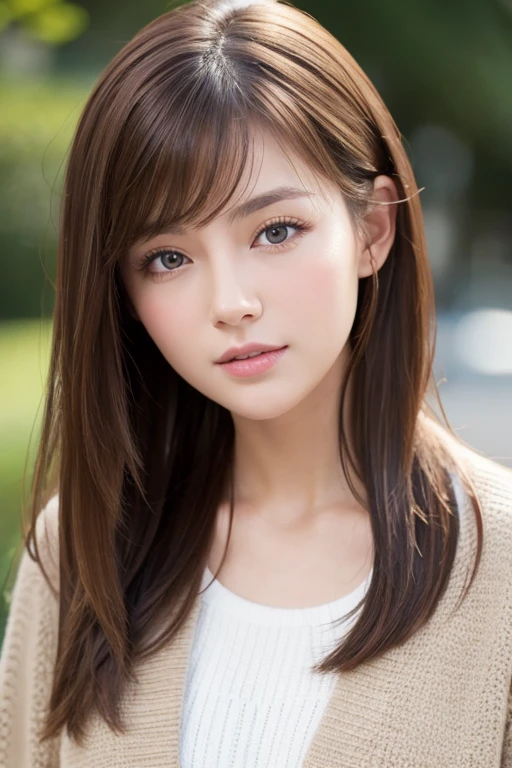 Caucasian、female、Brown Hair、Medium and high age