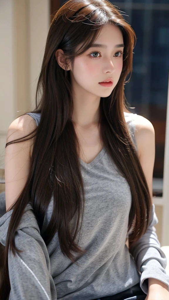 Beautiful  girl, long hair