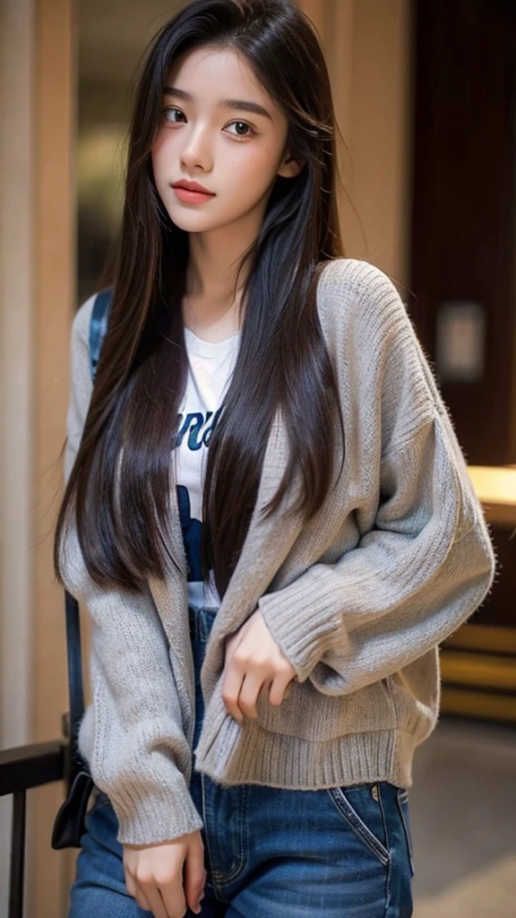 Beautiful 16 years old girl, long hair, in 